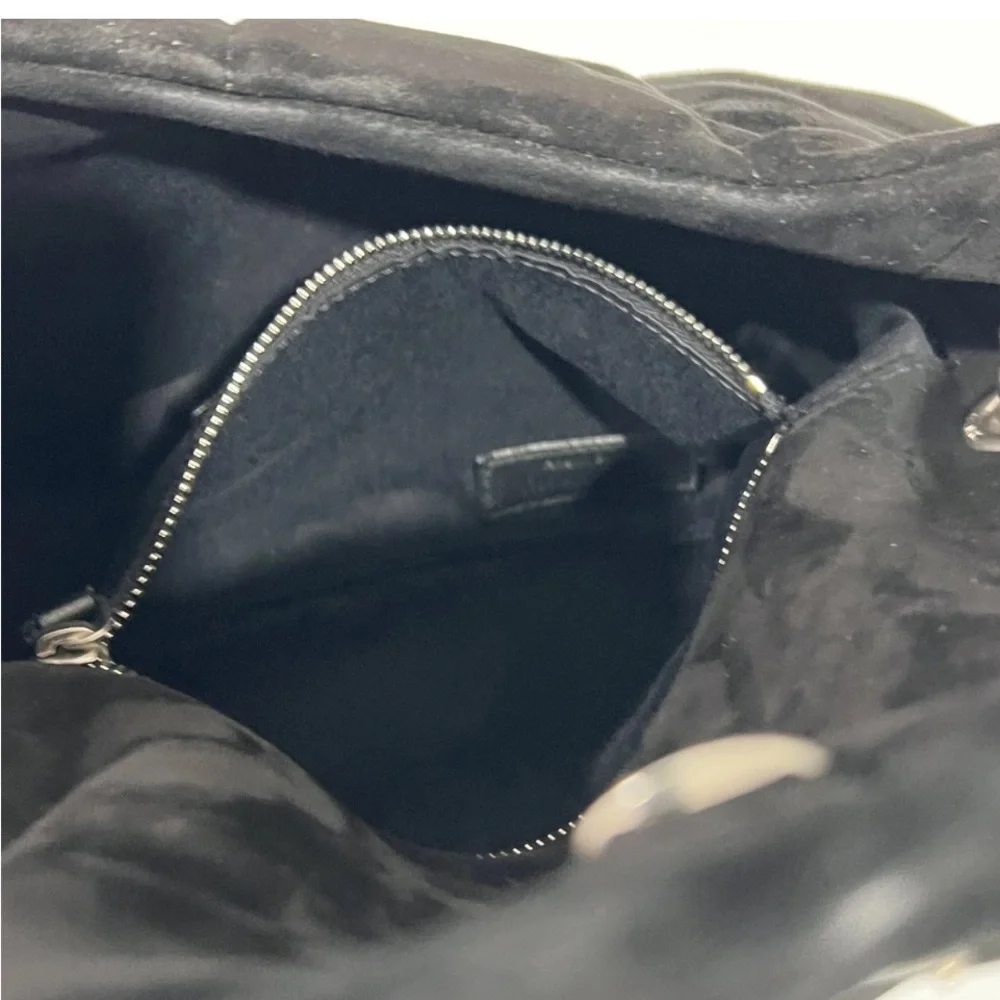 Saint Laurent Black Suede Small Loulou Puffer Shoulder Bag - Picture 6 of 6